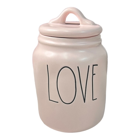 Rae Dunn "LOVE" Light Pink Baby Canister - Picture 1 of 1